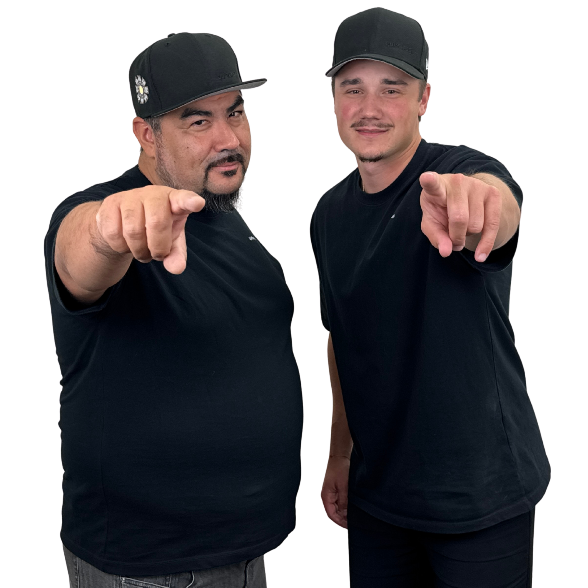 Chris and Luke pointing at you because they want to be your accomplice in finance or marketing.